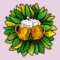 St. Patricks Sunflower With Beer Ladies Tee | Teevron