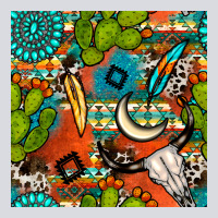 Western Cactus Aztec Seamless Pattern Zipper Hoodie | Teevron