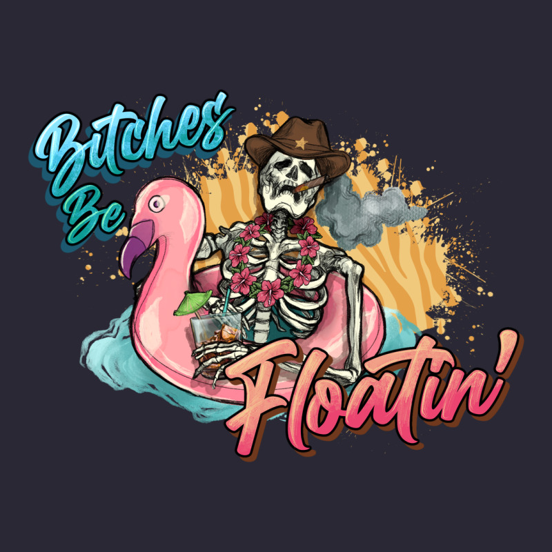 Bitches Be Floatin' Skeleton Summer Vintage Tee by NancyCooperArtShop | Teevron