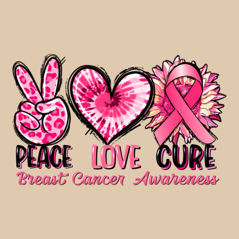 Peace Love Cure Breast Cancer Awareness Heavyweight Sweatshirt by FaDigitalArtStudio | Teevron