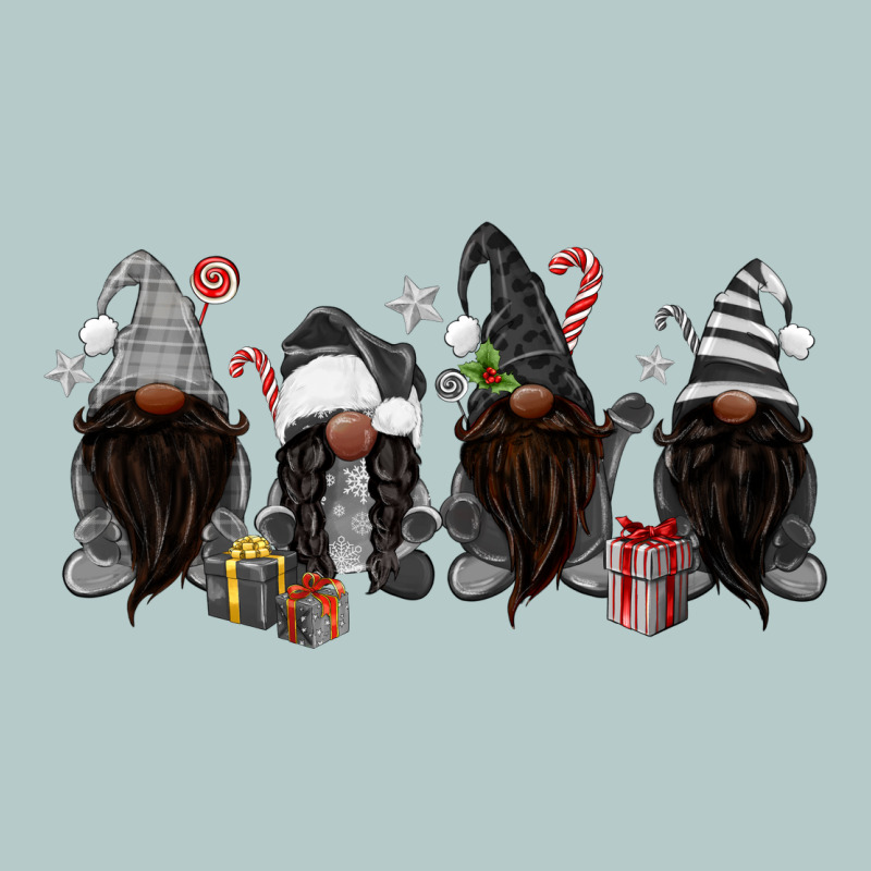 Grey Christmas Afro Gnomies Heavy Core Tee by MaliasSmallBusiness | Teevron