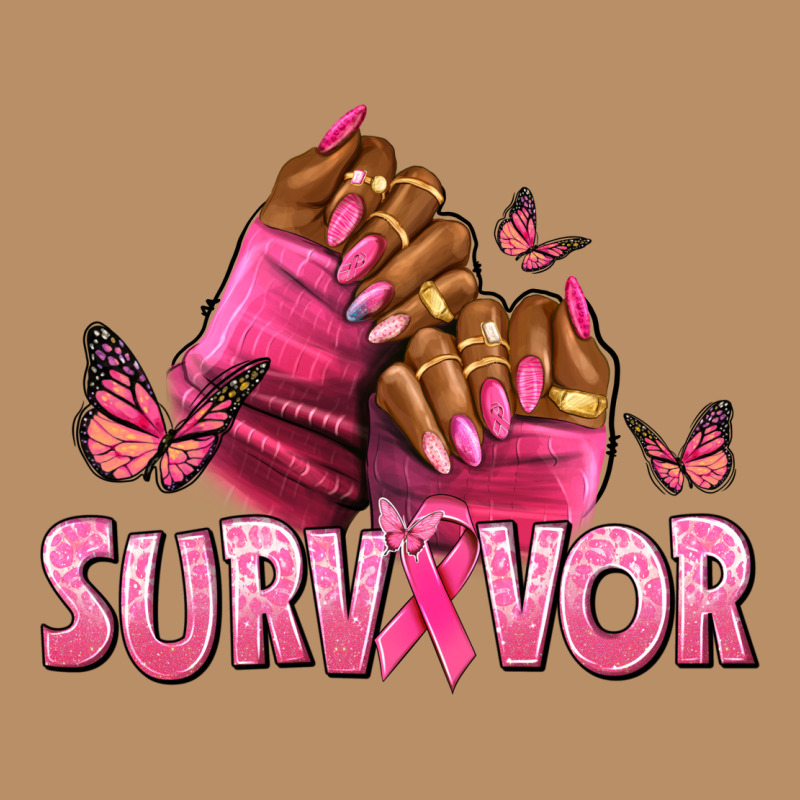 Breast Cancer Survivor Afro Nails Vintage Hoodie by NancyCooperArtShop | Teevron