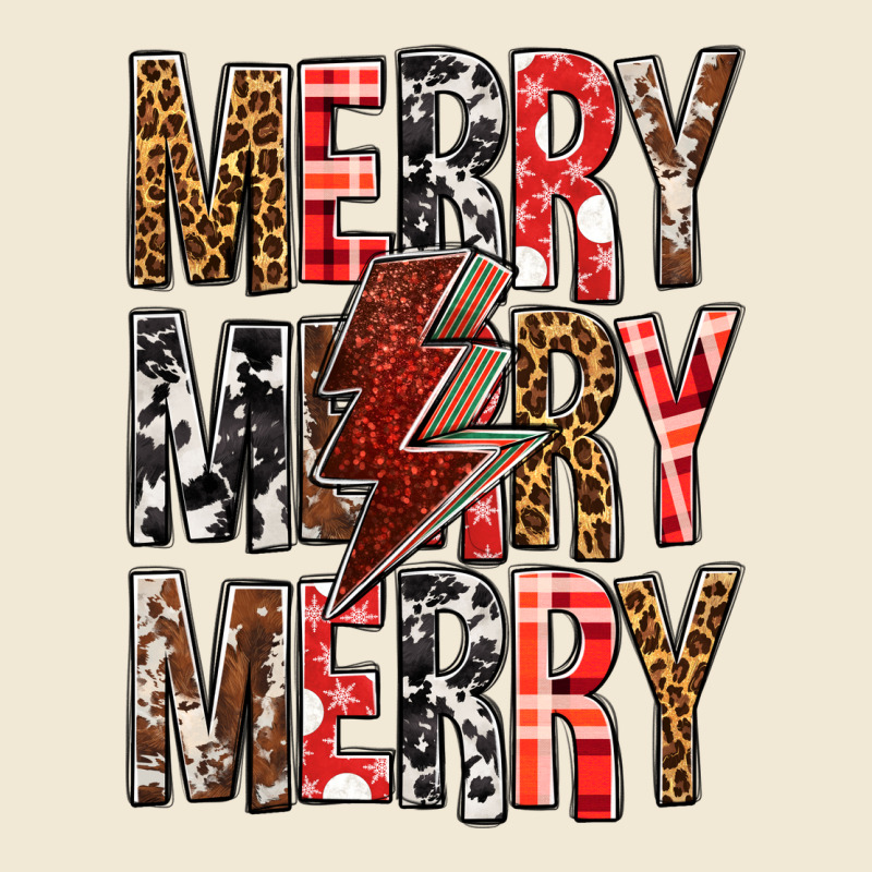 Merry Merry Merry Christmas Lightning Bolt Ladies Tee by BundleAndBundleShop | Teevron