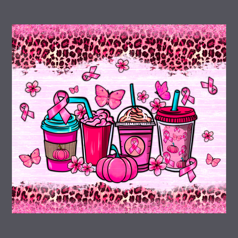 Breast Cancer Coffee Cups Vintage Hoodie by NancyCooperArtShop | Teevron