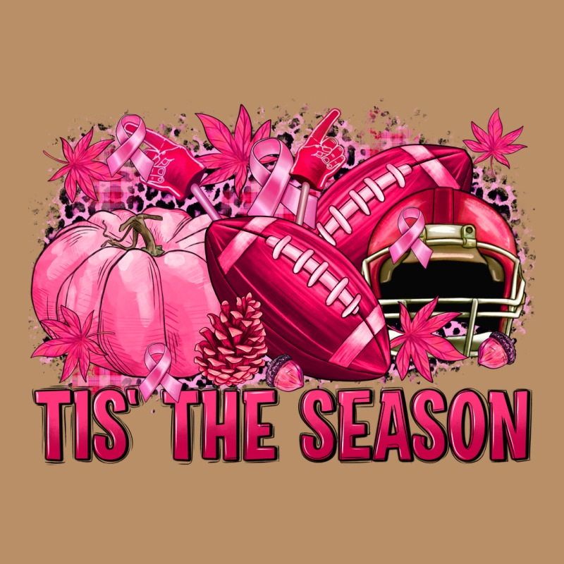 Tis' The Season Football Breast Cancer Vintage Hoodie by NancyCooperArtShop | Teevron