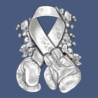 Lung Cancer White Ribbon With Boxing Gloves Vintage Hoodie | Teevron