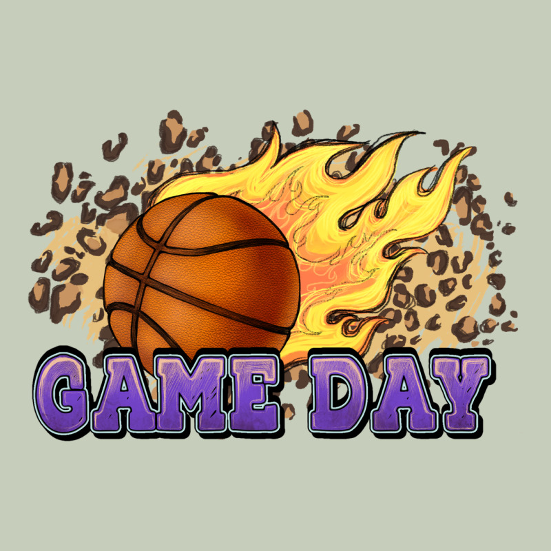 Game Day Basketball Leopard Flames Fireball Long Sleeve Tee by HowdyJamesFarm | Teevron