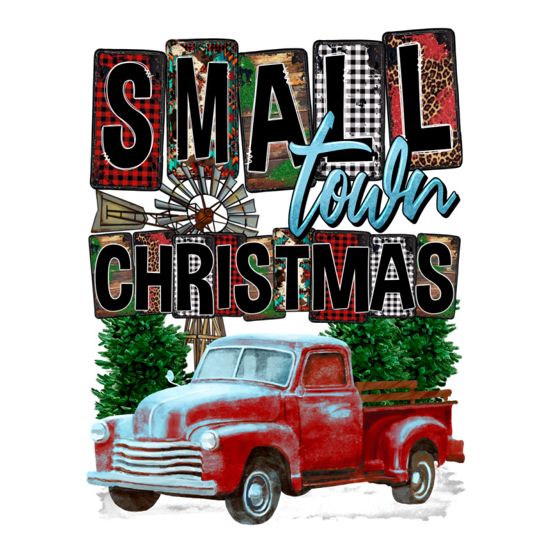 Small Town Christmas Zipper Hoodie by FaDigitalArtStudio | Teevron