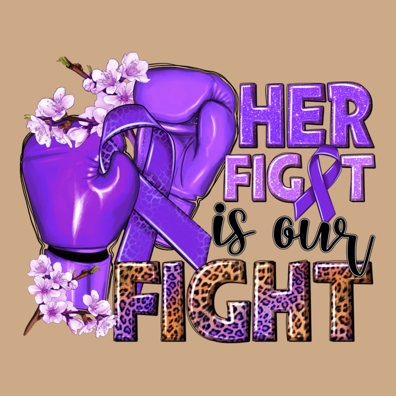 Her Fight Is Our Fight Purple Ribbon Vintage Hoodie by NancyCooperArtShop | Teevron