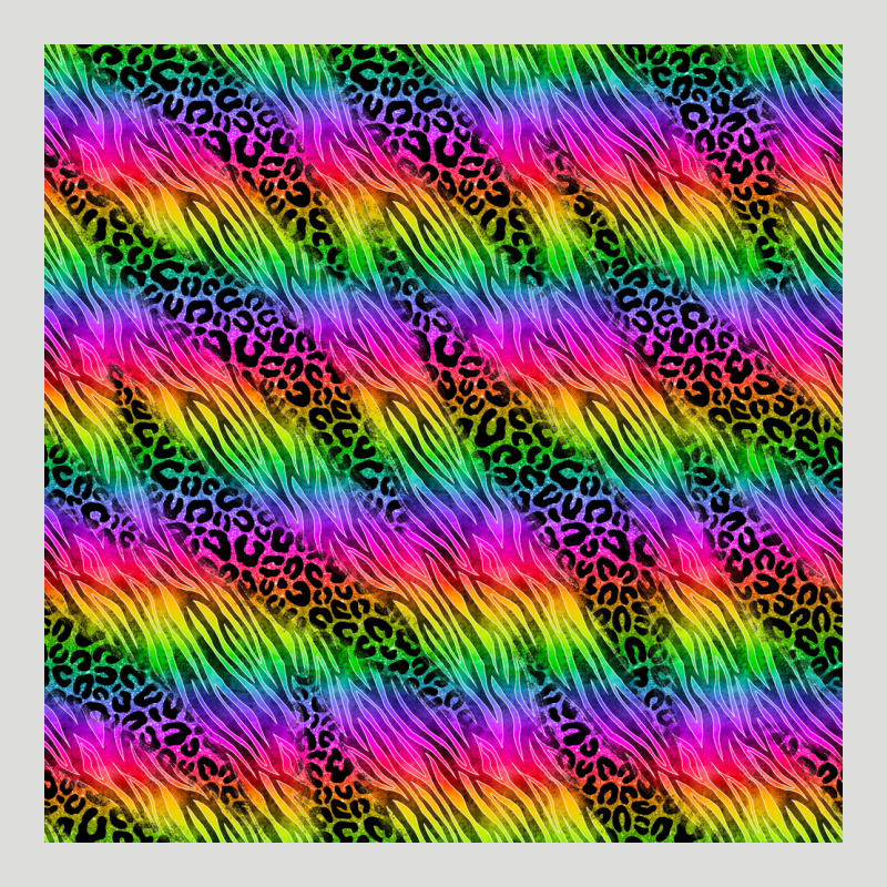 Neon Rainbow Leopard Zebra Seamless Pattern Zipper Hoodie by BundleAndBundleShop | Teevron