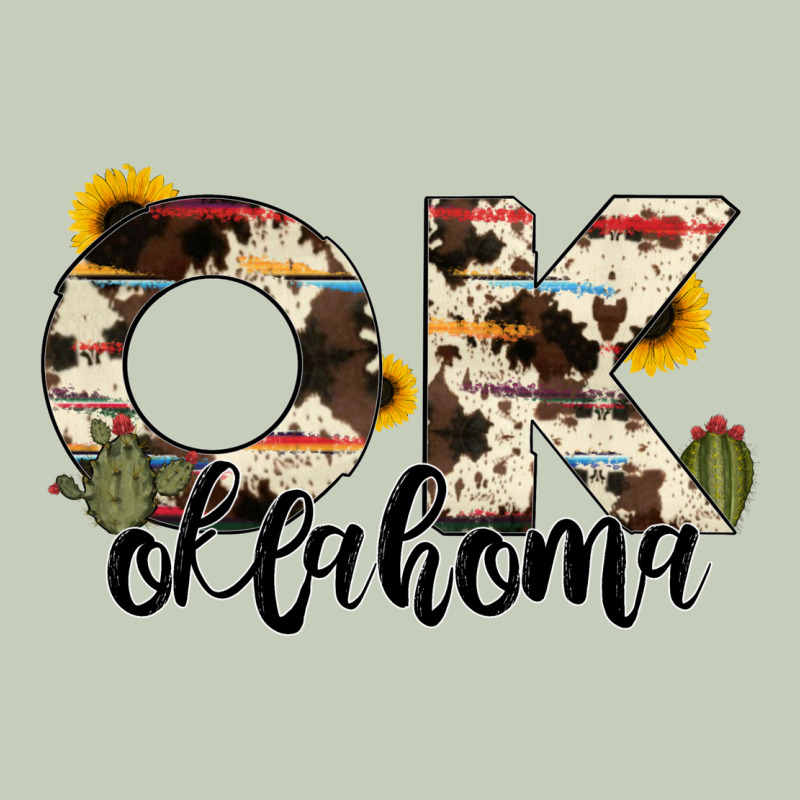 Oklahoma State Cowhide Serape Cactus Ladies Tee by RanaPortraitStore | Teevron