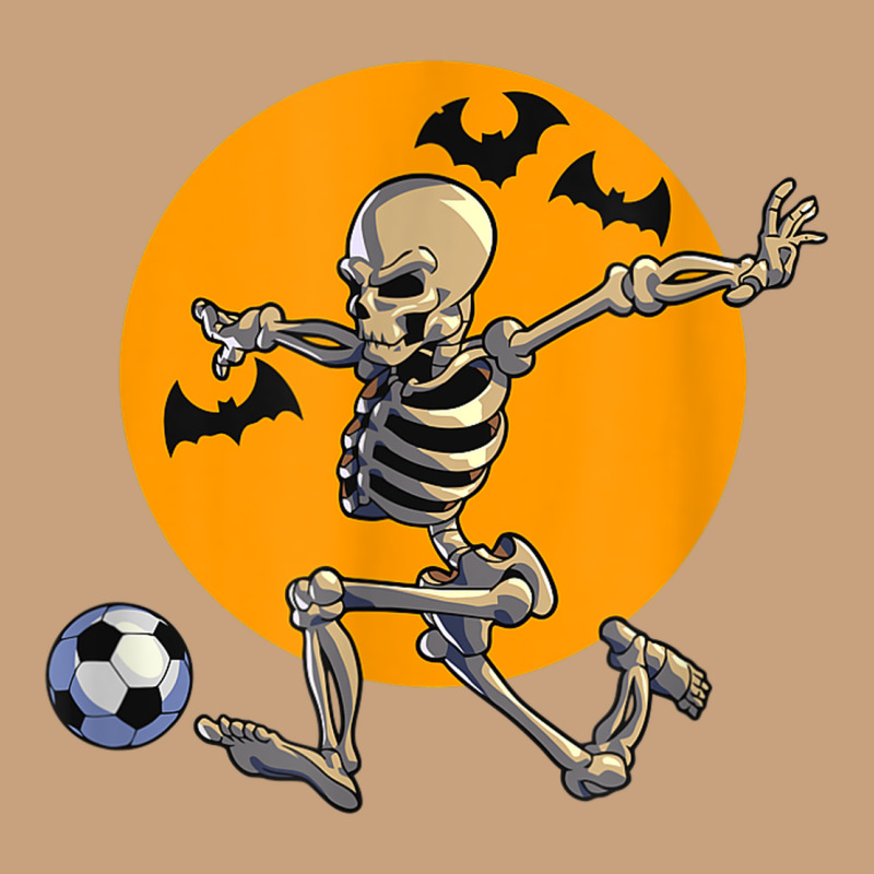 Skeleton Soccer Player Funny Halloween Blood Moon Vintage Tee by DesignPulse | Teevron