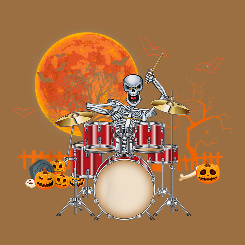 Skeleton Drummer Halloween Costume Playing Drums Mens Boys Vintage Tee by DesignPulse | Teevron