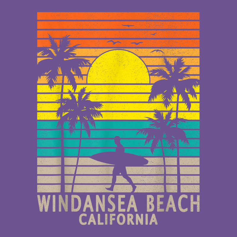 Windansea Beach California Ca Surfer Surfing Surf Palm Tree Vintage Tee by DesignPulse | Teevron