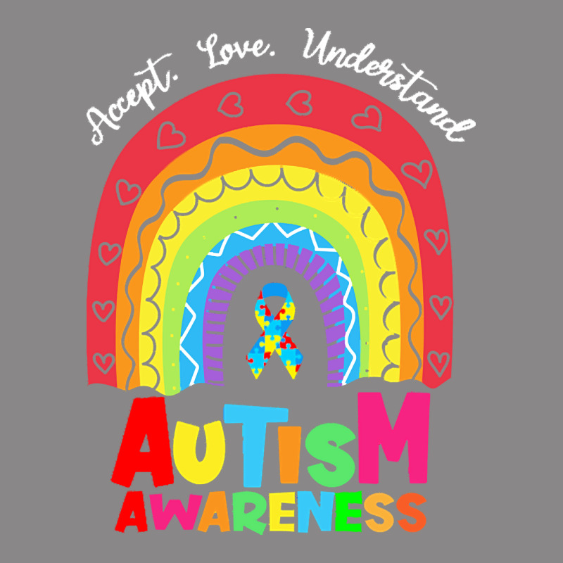 Autism Awareness Month T  Shirt Autism Awareness Rainbow Accept Unders Vintage Tee by DesignPulse | Teevron