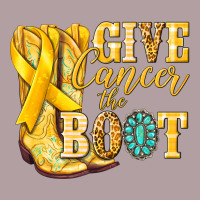Give Cancer The Boot Childhood Cancer Vintage Hoodie | Teevron