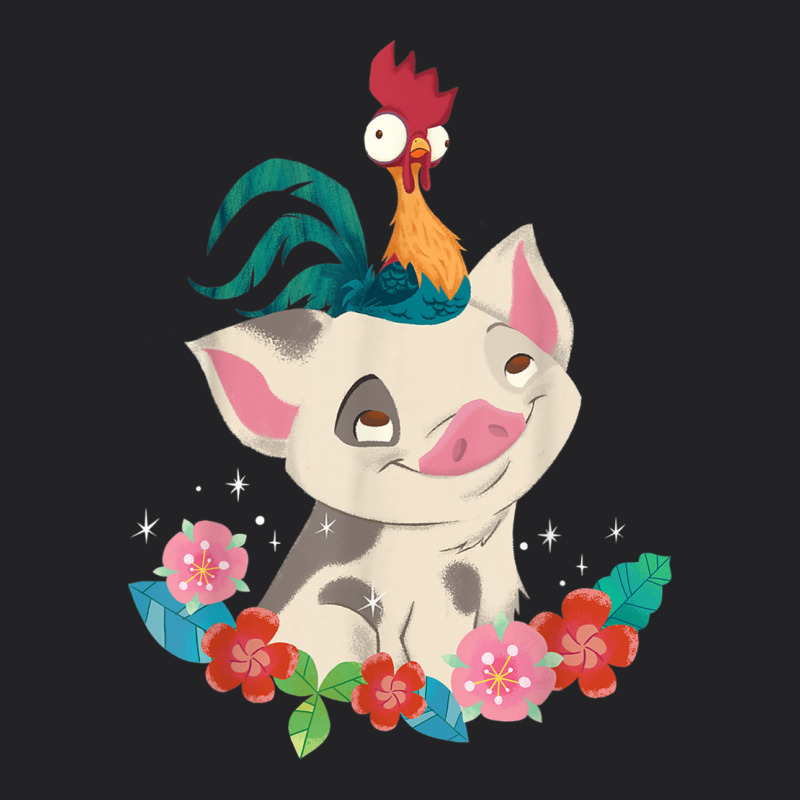 Moana Heihei Rooster Pua Flowers Graphic Vintage Tee by PixelWave | Teevron