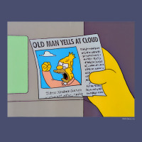 The Simpsons Old Man Yells At Cloud Newspaper V1 Vintage Tee | Teevron