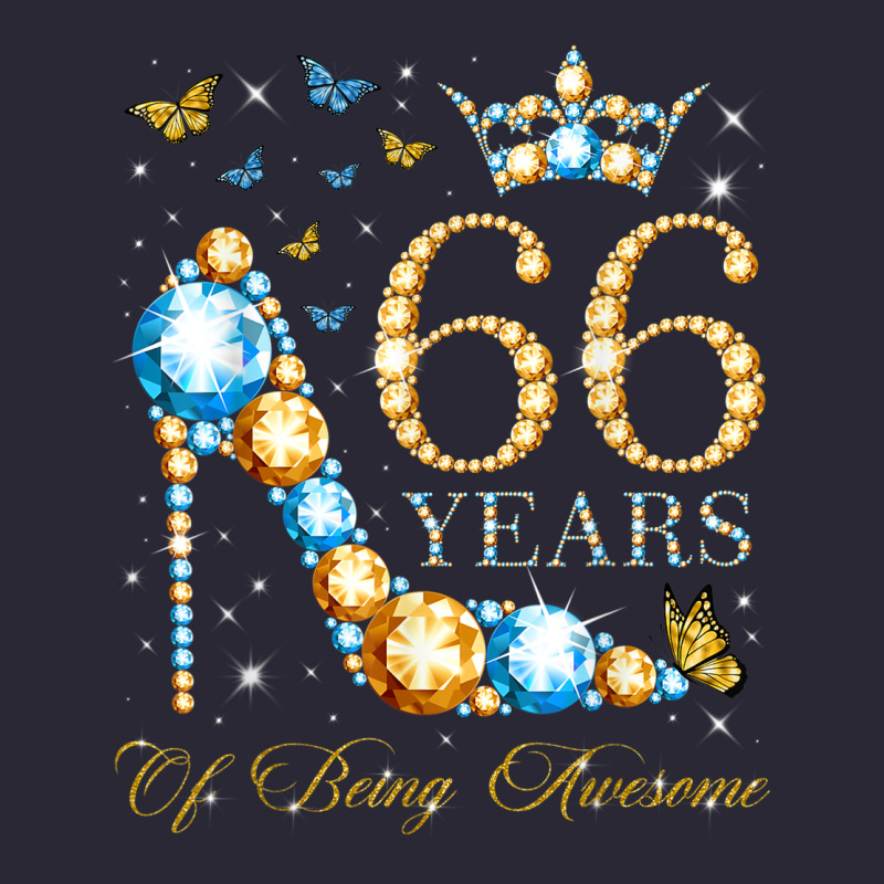 66th Birthday 66 Years Of Being Awesome 66 Years Old Woman Vintage Tee by PixelWave | Teevron