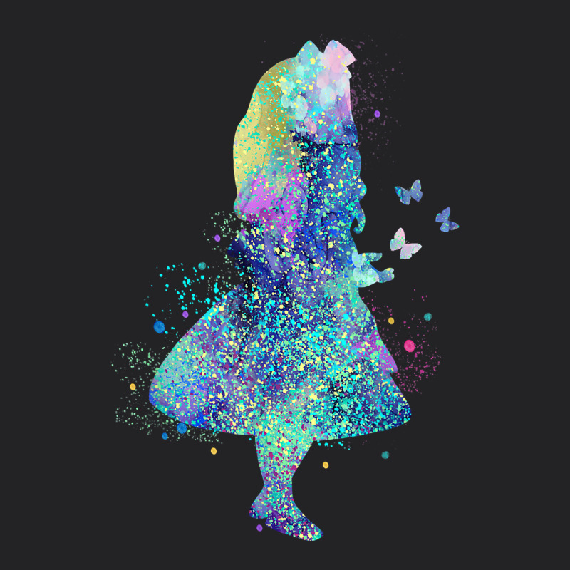 Watercolor Splatter Alice In Wonderland T Shirt Design Vintage Tee by PixelWave | Teevron