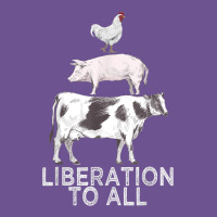 Liberation To All Vegan Vegetarian Food Animal Love Vintage Tee | Teevron