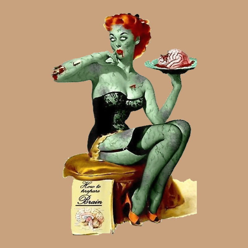 Zombie Pin Up Girl Halloween Vintage Tee by Craftify | Teevron