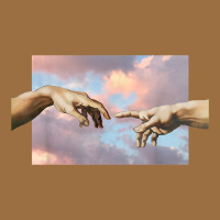 Creation Of Adam Hands Aesthetic T Shirt Vintage Tee | Teevron