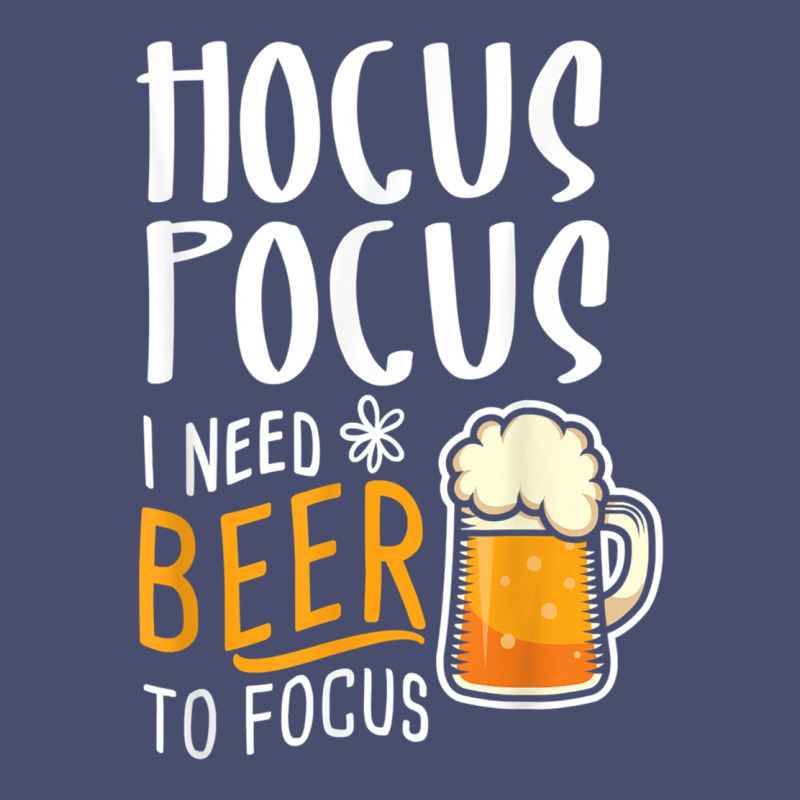 Hocus Pocus I Need Beer To Focus Funny Halloween Witch 1 Vintage Tee by InspiraDesign | Teevron