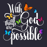 With God All Things Are Possible  Religious Butterfly Art Vintage Tee | Teevron