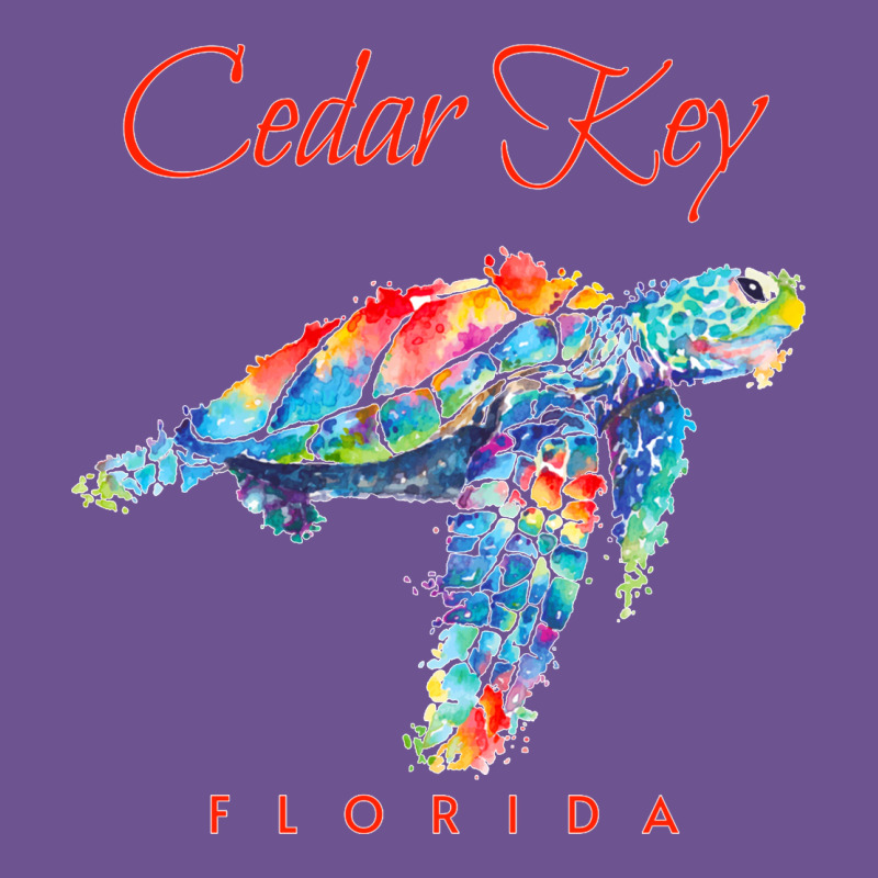 Cedar Key Florida Watercolor Sea Turtle Sweatshirt Vintage Tee by InspiraDesign | Teevron