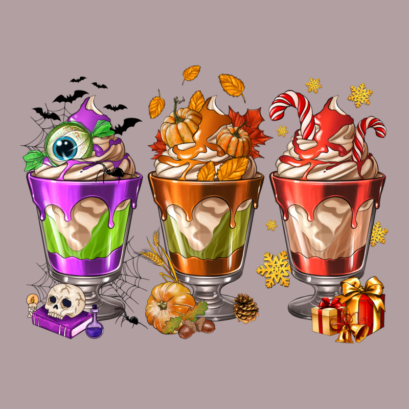 Hallothanksmas Coffee Cups Vintage Hoodie by NancyCooperArtShop | Teevron