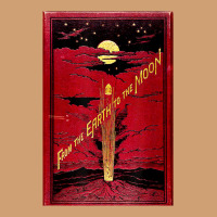 From The Earth To The Moon Jules Verne Book Cover Design Vintage Tee | Teevron