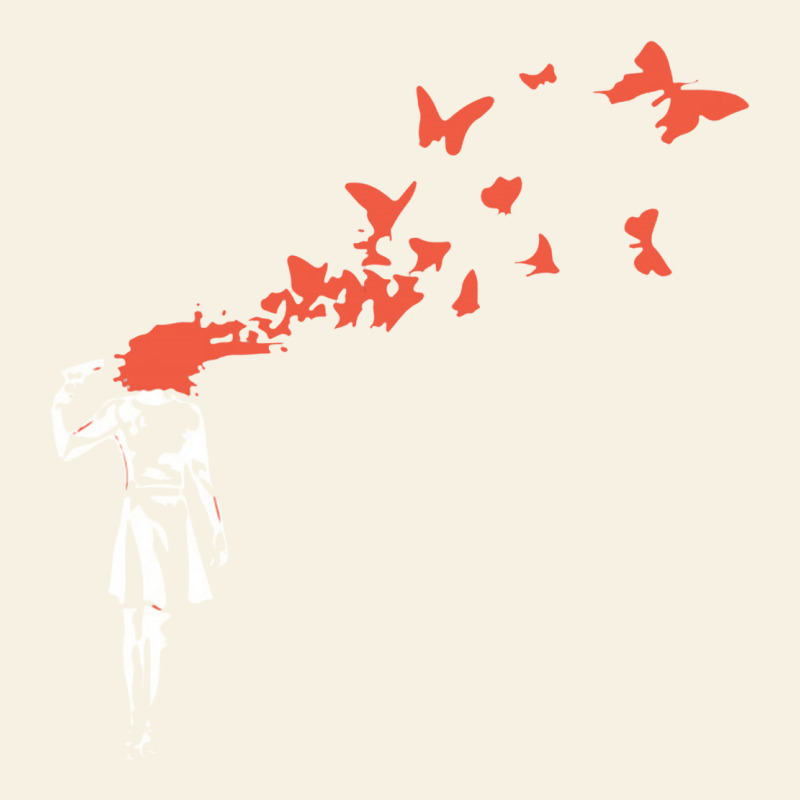 Banksy Headshot Butterfly Vintage Tee by ArtChic | Teevron