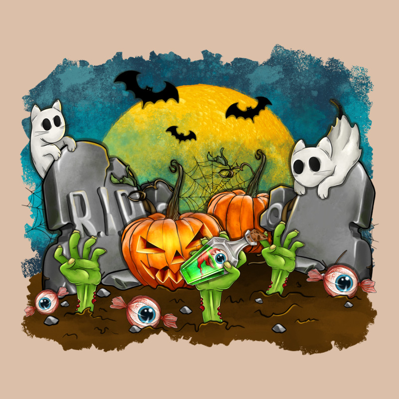 Cemetery With Ghost Cats Urban Heavy Tee by texasbilliewilder | Teevron