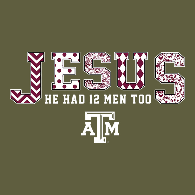 Texas A&m Aggies Jesus - Had 12 Men - Patterned Vintage Tee by PixelFlow | Teevron