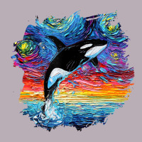 Orca Killer Whale Starry Night Impressionist Dog Art By Aja Vintage Tee | Teevron