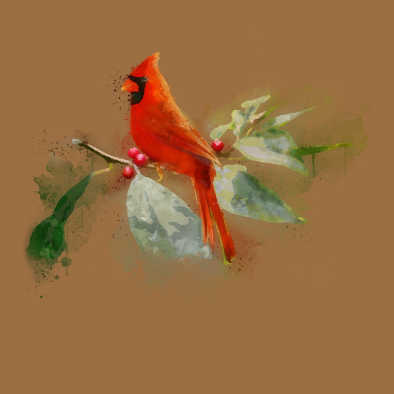 Wild Red Cardinal Bird Long Sleeve Vintage Tee by PixelFlow | Teevron