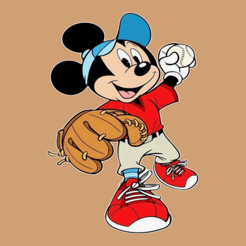 Micky-playing-baseball-cartoon-illustration-- Vintage Tee by PixelFlow | Teevron
