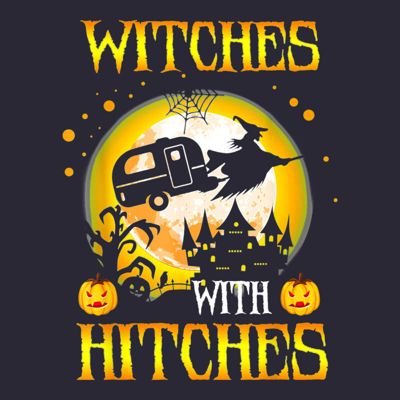 Witches With Hitches Funny Halloween Costume Gift Vintage Tee by PixelFlow | Teevron