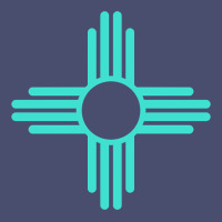 New Mexico Zia Sun In Turquoise Blue Vintage Tee | Teevron