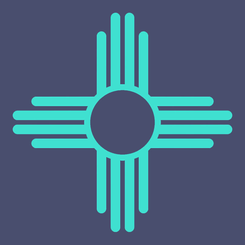 New Mexico Zia Sun In Turquoise Blue Vintage Tee by PixelFlow | Teevron