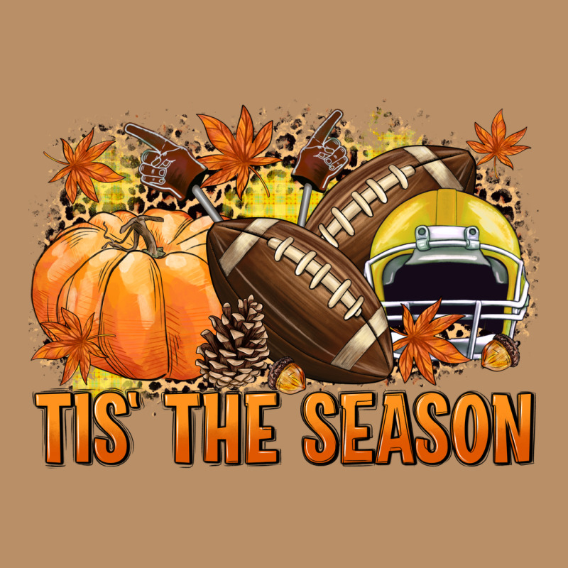 Tis' The Season Football Yellow Helmet Vintage Hoodie by NancyCooperArtShop | Teevron
