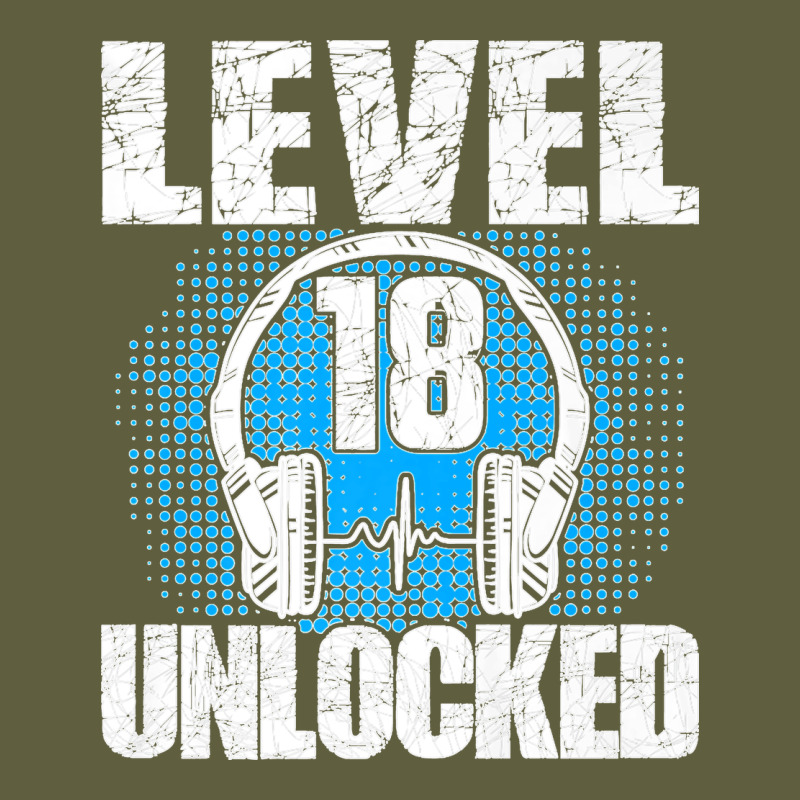 Level 18 Unlocked Birthday 18 Years Gamer Premium T Shirt Vintage Tee by FloraArt | Teevron