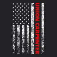 Union Carpenter With A Vintage American Flag For Fans Vintage Tee | Teevron