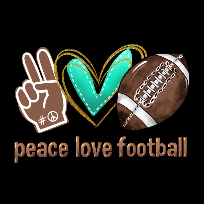 Peace Love Football Long Sleeve Tee by HowdyJamesFarm | Teevron