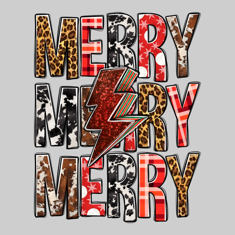 Merry Merry Merry Christmas Lightning Bolt Premium Tee by BundleAndBundleShop | Teevron