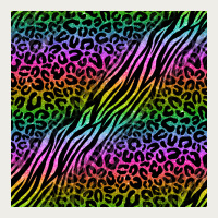 Neon Glitter Safari Seamless Pattern Zipper Hoodie | Teevron