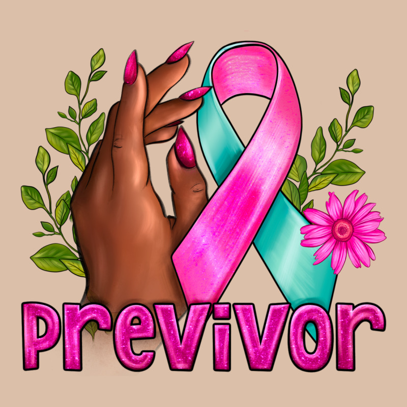 Previvor Breast Cancer Urban Heavy Tee by NancyCooperArtShop | Teevron