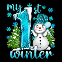 My 1 St Winter With Cute Snowman Ladies Tee | Teevron