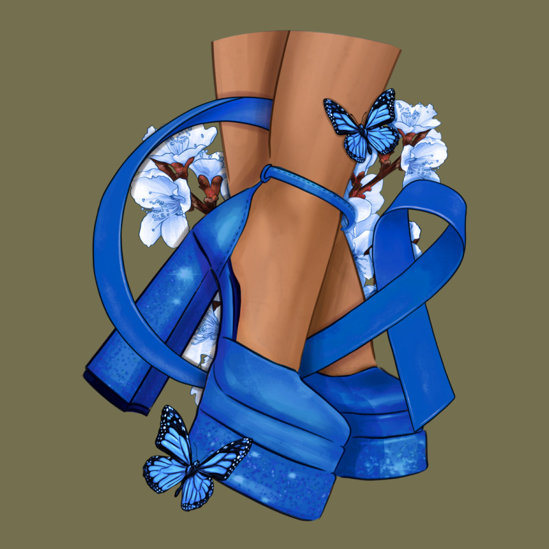 Colon Cancer Diva Blue Ribbon Vintage Hoodie by NancyCooperArtShop | Teevron